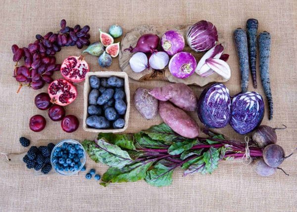 Verdure blu viola